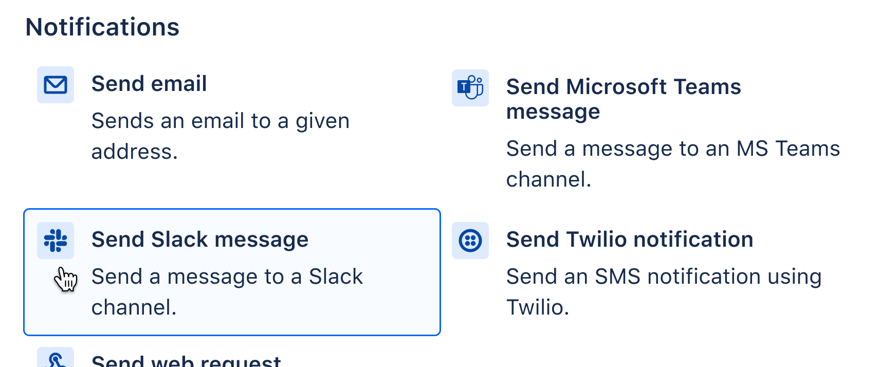 Aggiunta di notifiche Slack
