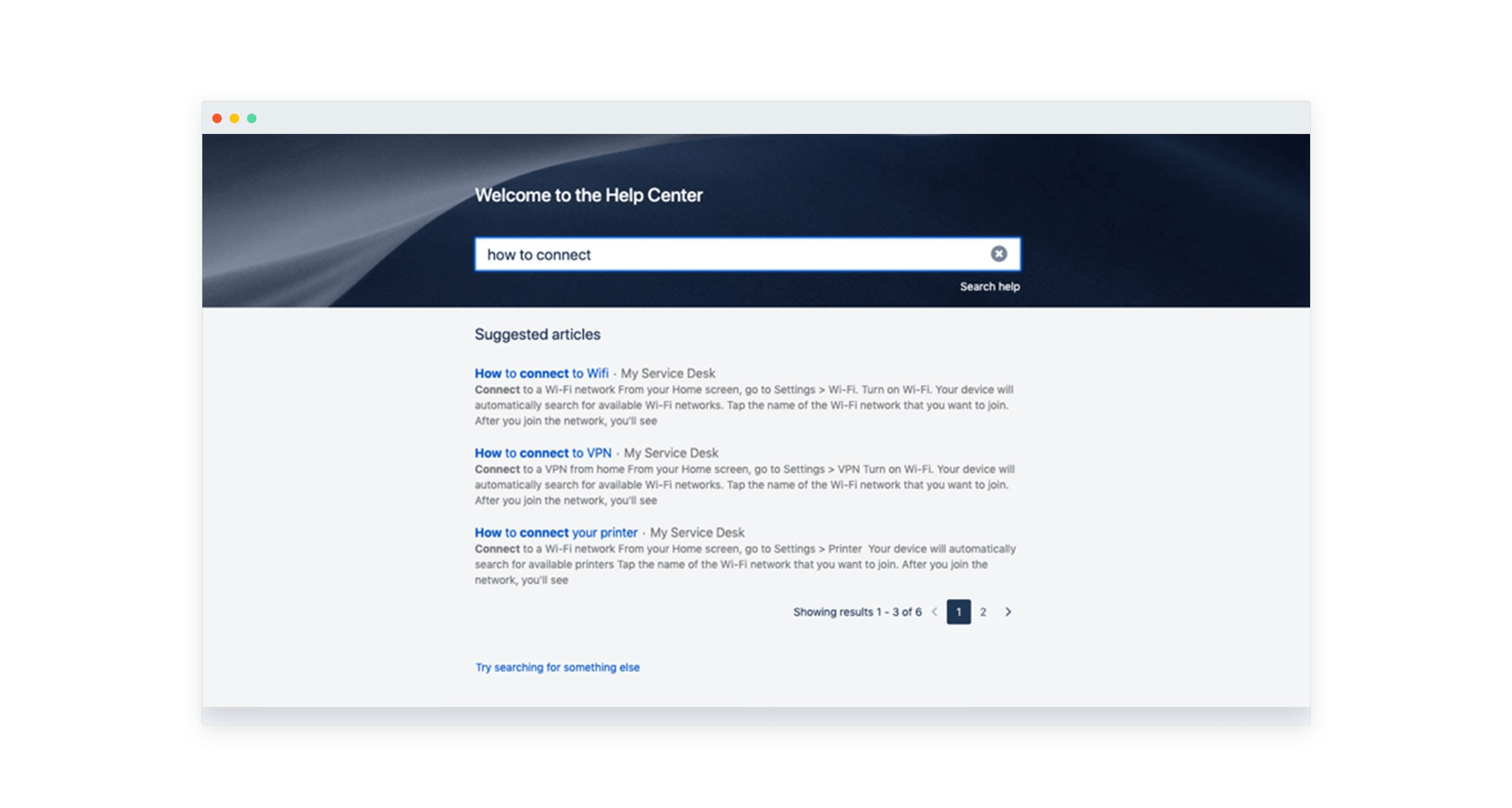 Jira Service Desk portal search experience