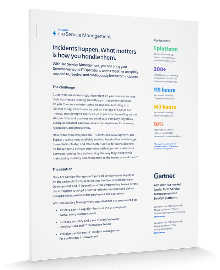 Incident management with Jira Service Management
