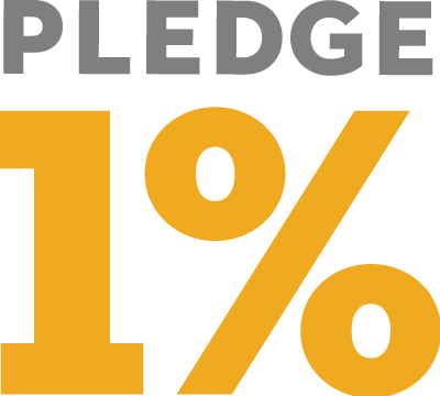Logo inicjatywy Pledge 1%