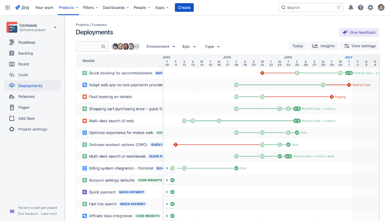 Filtros e configurações