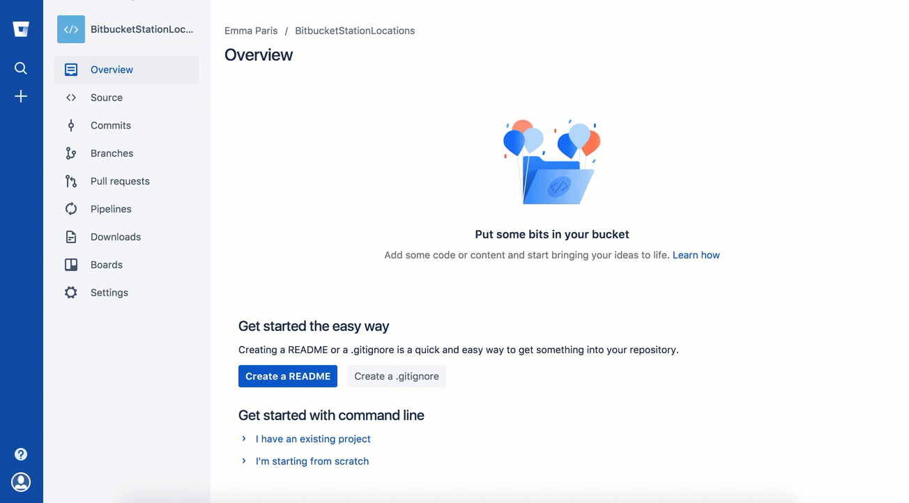 Clone a repository in Bitbucket