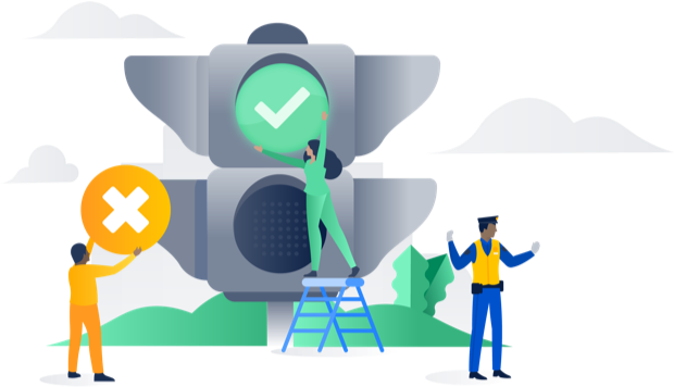 Upgrading status in stop light