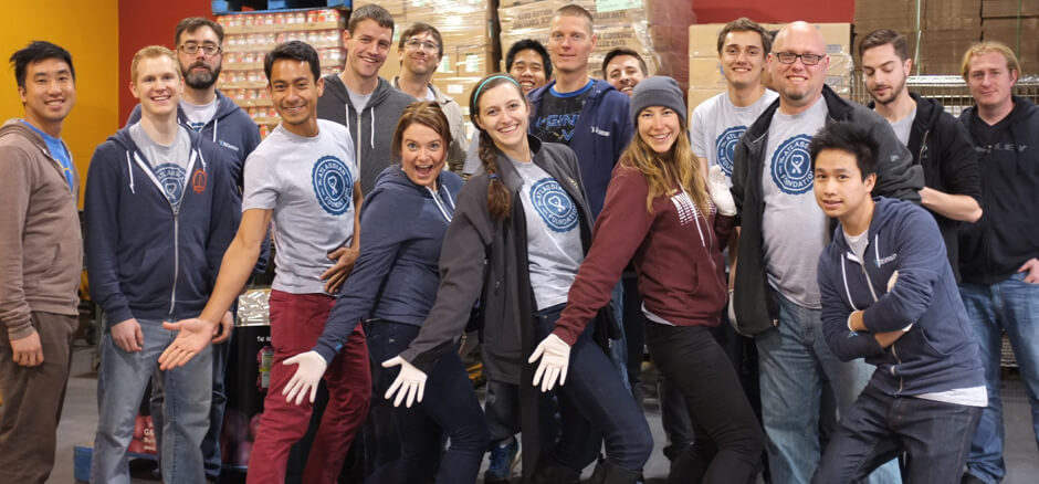 Photo of a team during marketing event