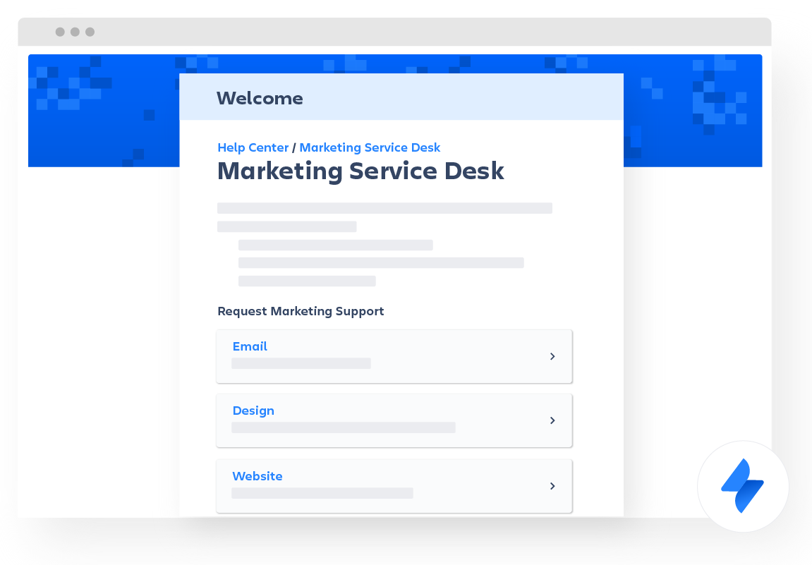 Marketing service desk