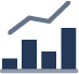 Bar and line graph icon