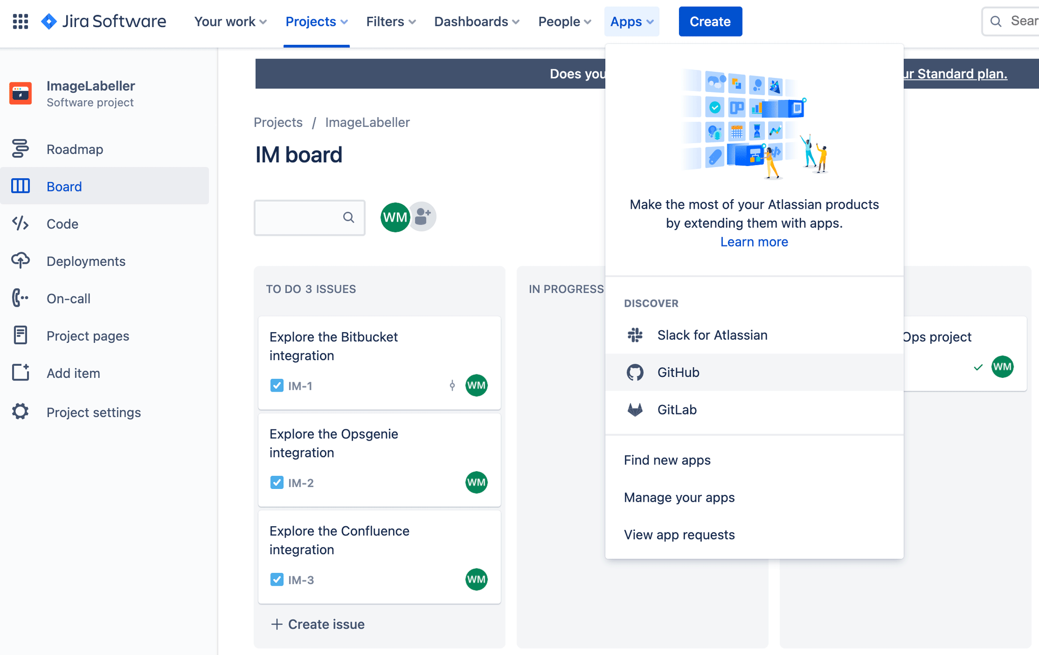 JSW-App-Drop-down-Menü