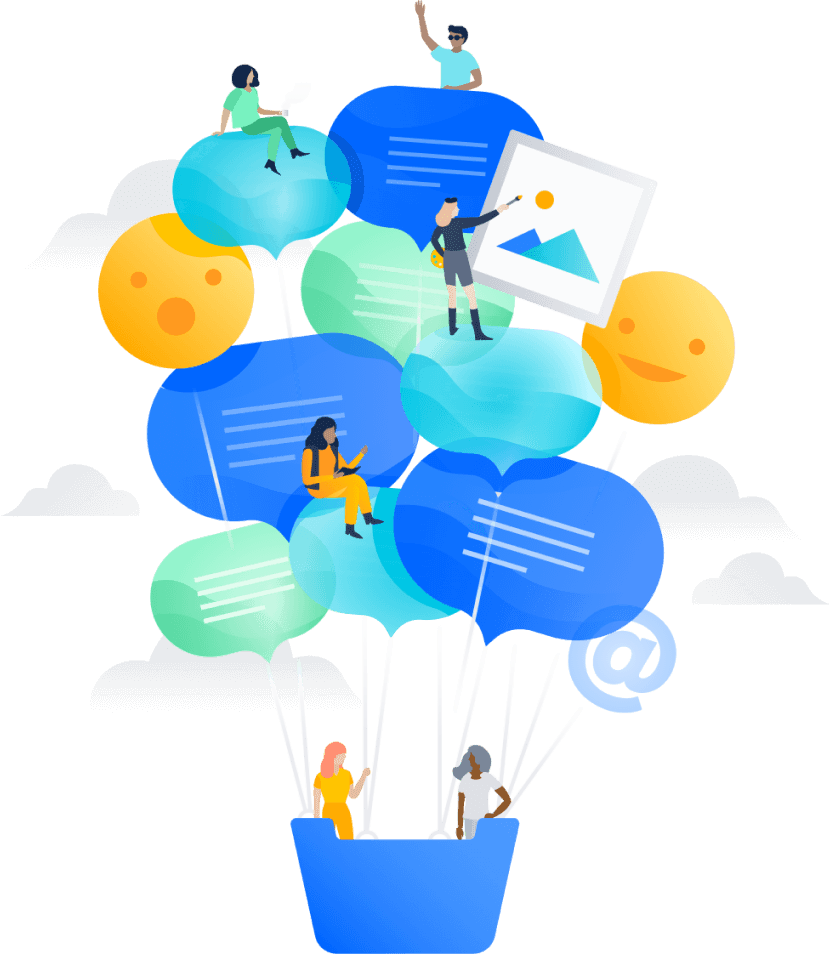 Team communication illustration