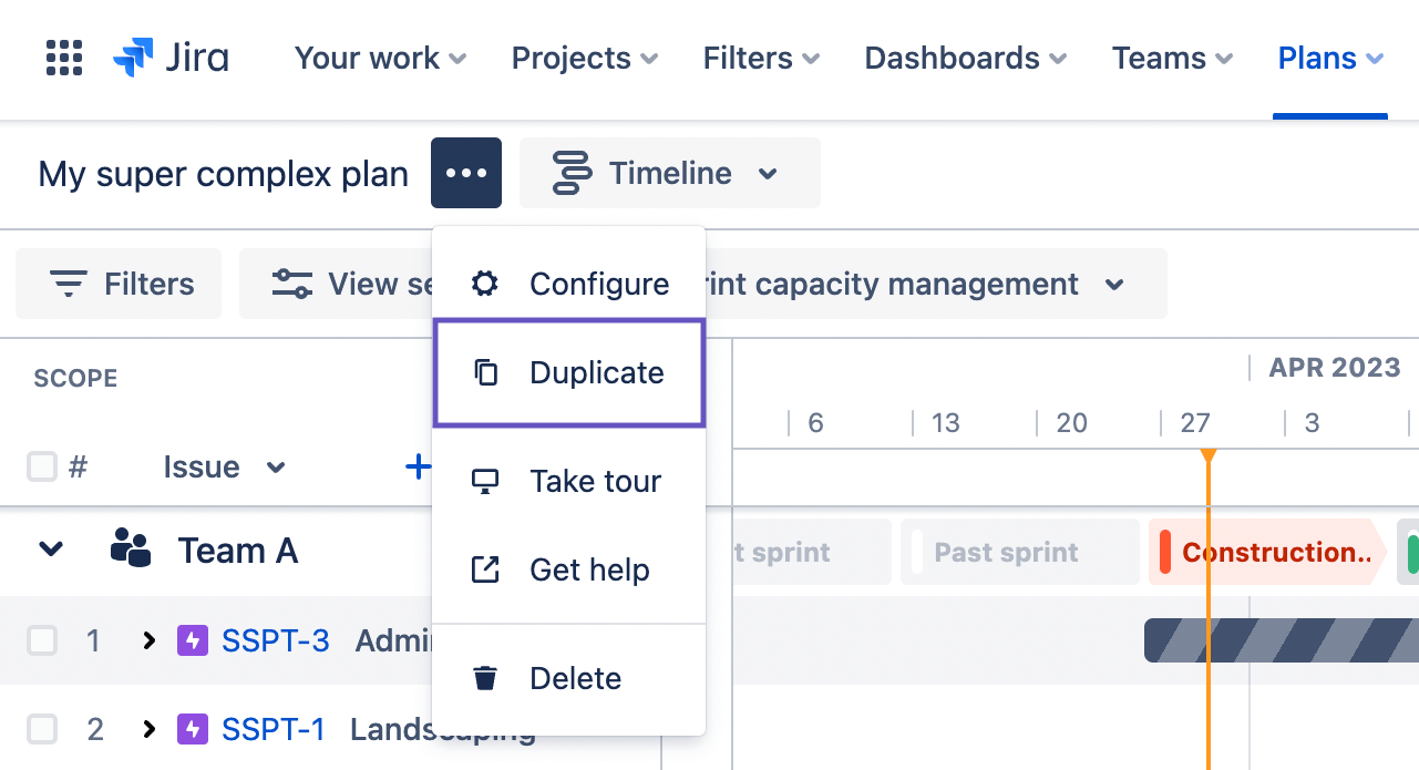 What are plans in Advanced Roadmaps?