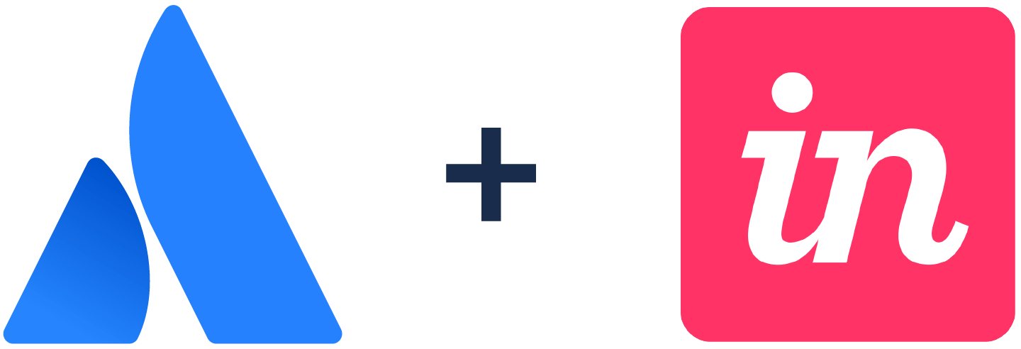 Логотип Atlassian + логотип InVision