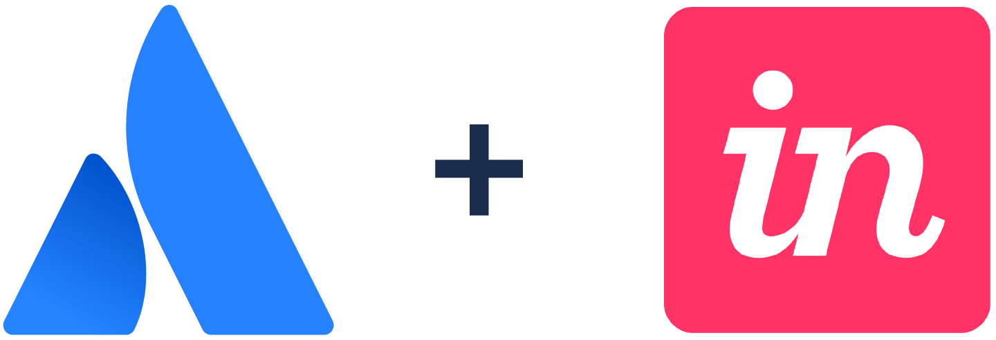 Atlassian 로고 + InVision 로고