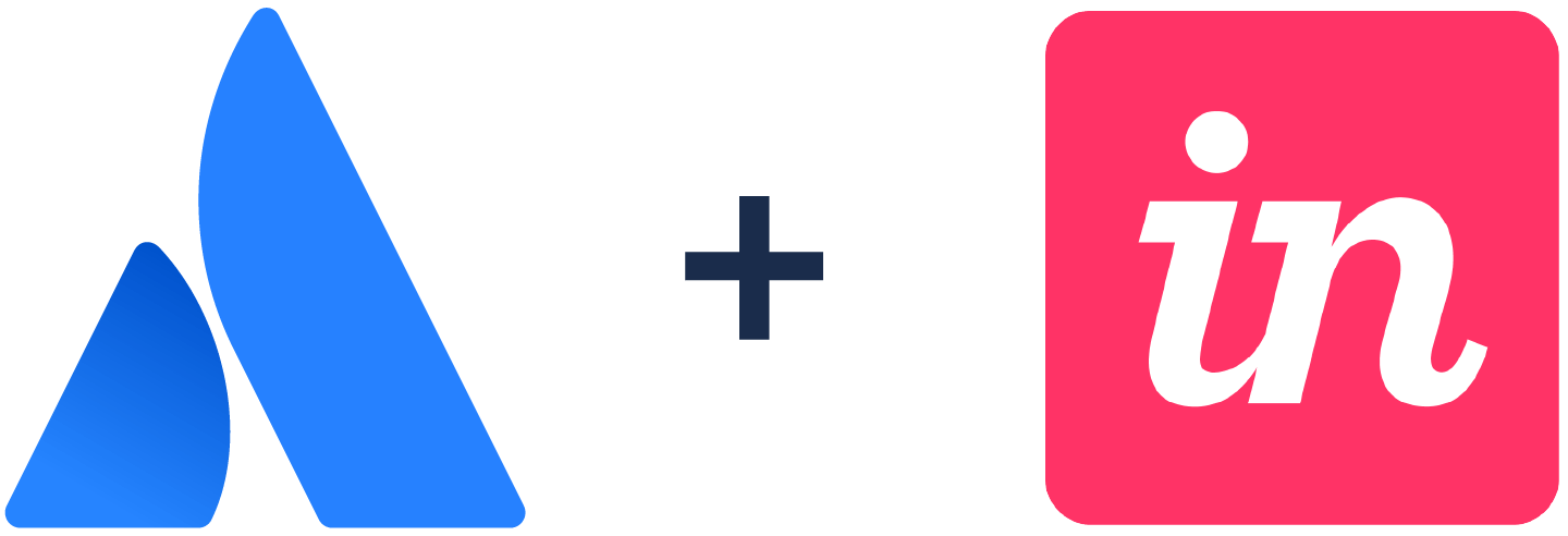 Atlassian 徽标 + InVision 徽标