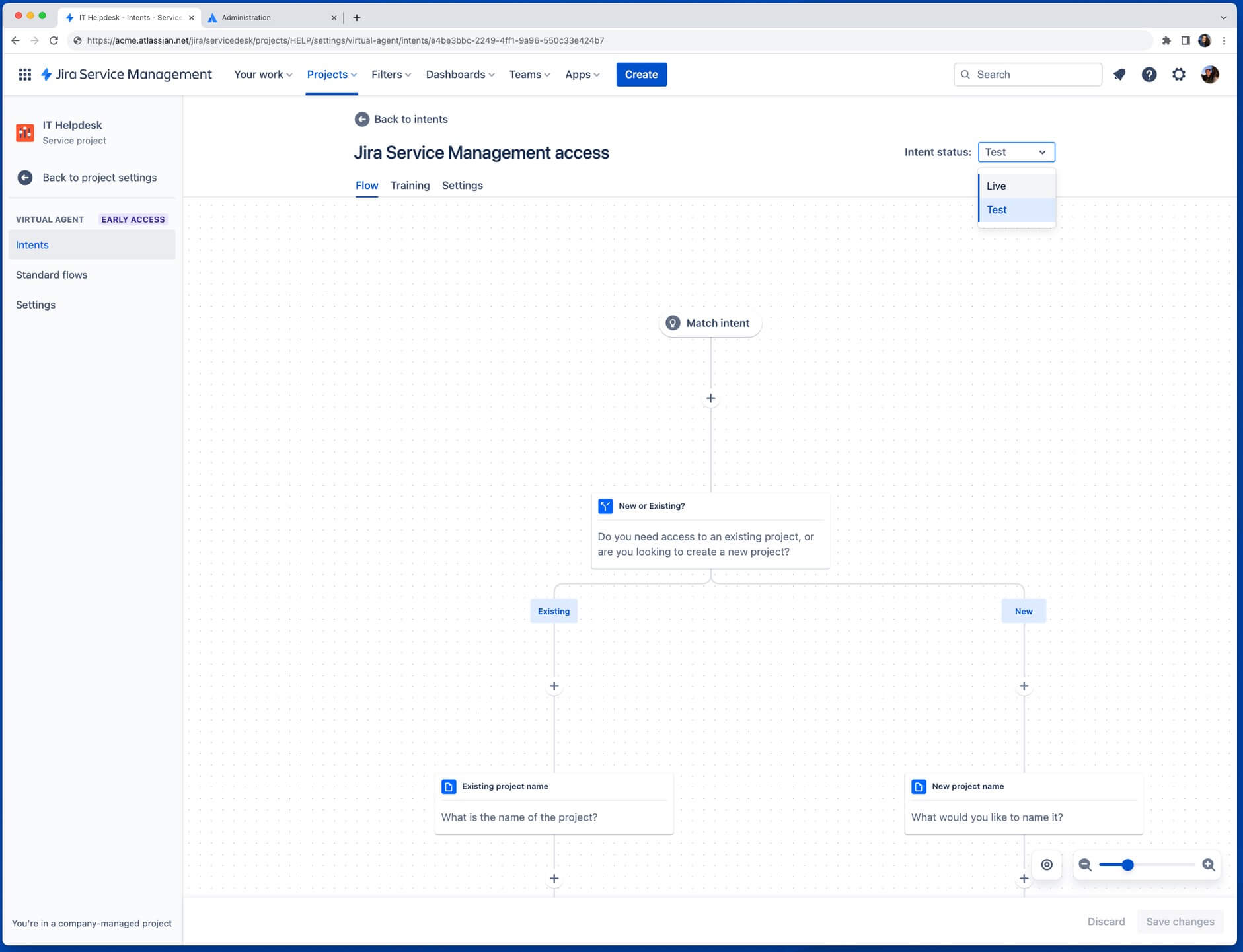 "Business Services" as an example of categorizing object types