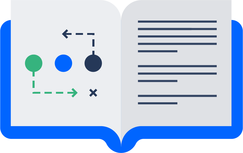 Illustration of open book