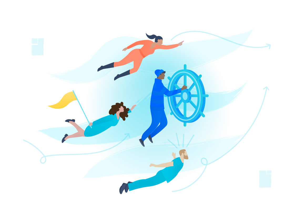 浮いている人々
