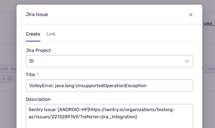 Two way sync between Jira Software and Sentry
