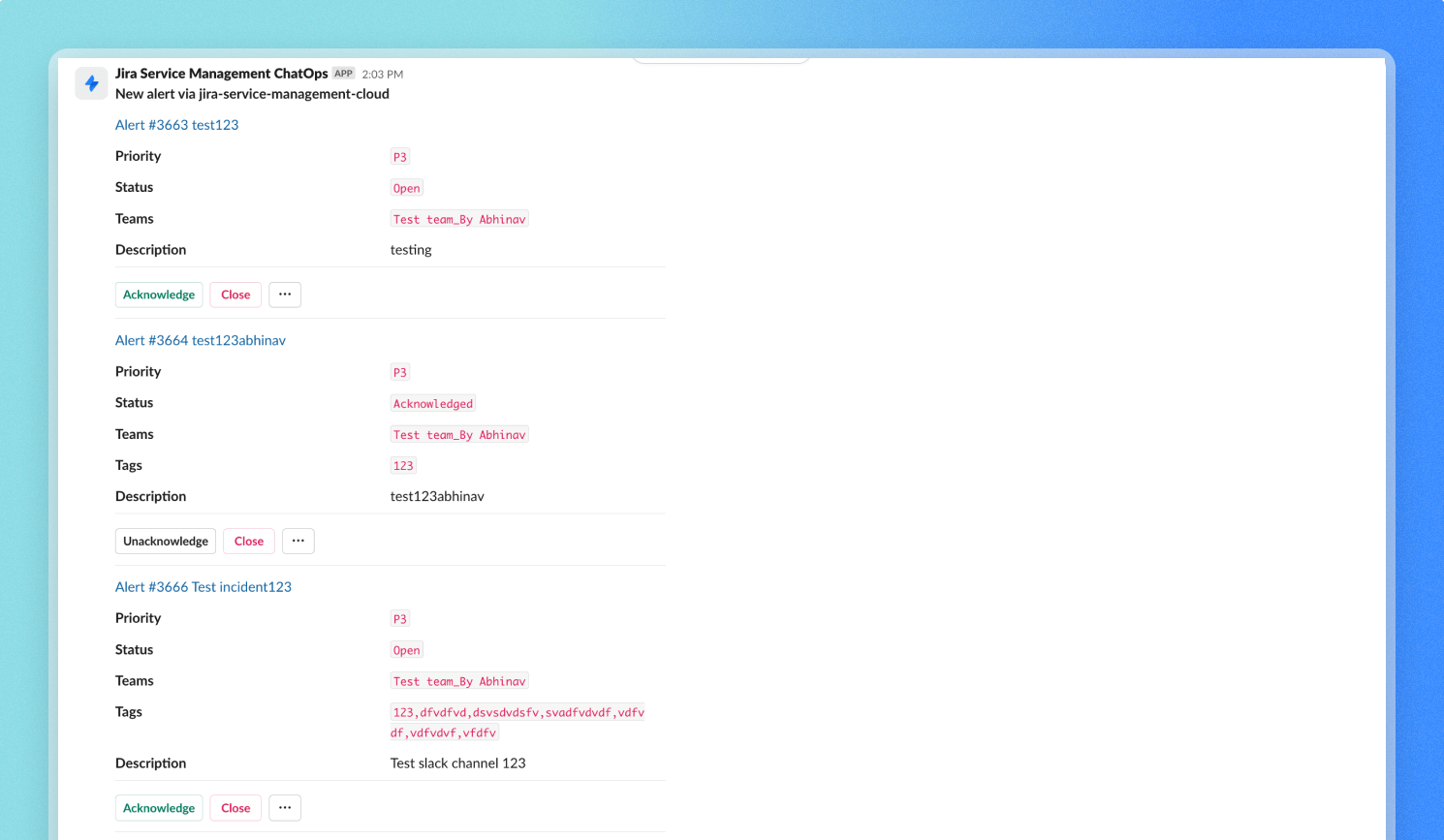 Zarządzanie alertami o incydentach w Slacku