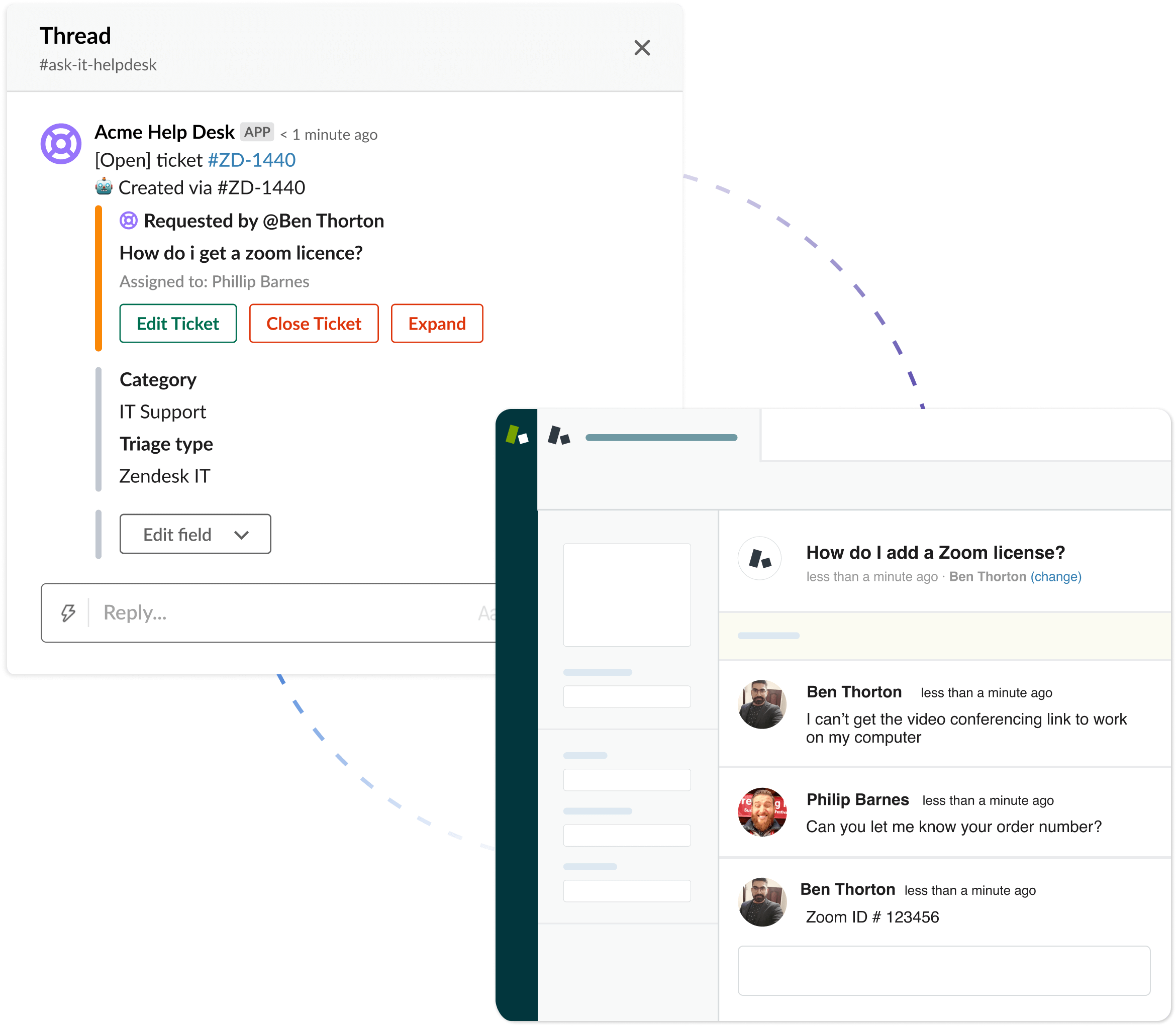 Two-way sync with threads