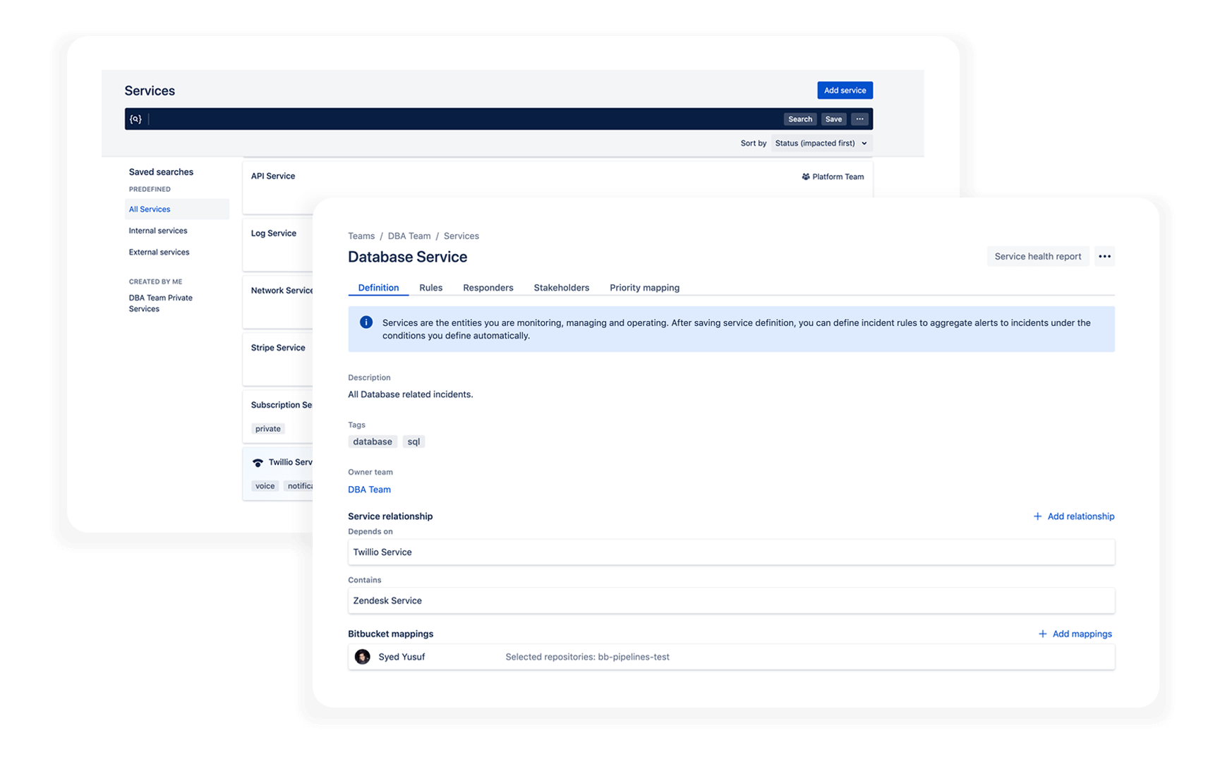 Incident template snapshot