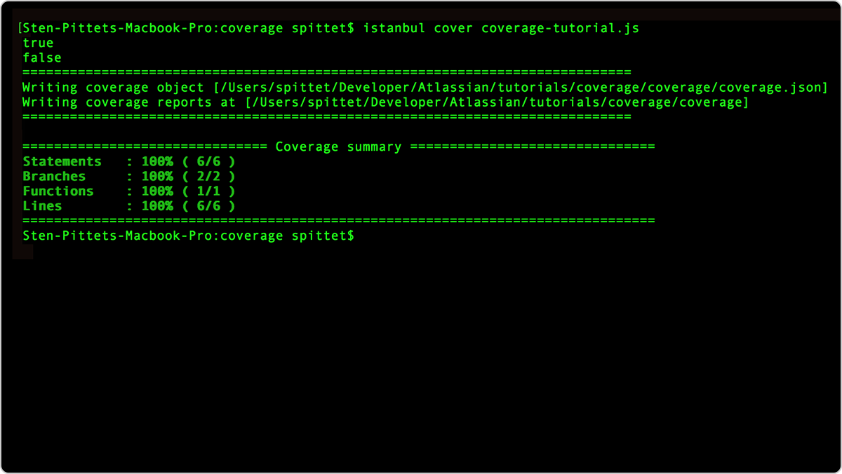 Getting to 100% coverage in all criteria