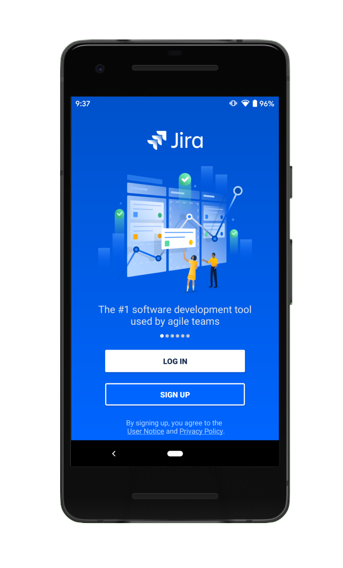 Login do aplicativo móvel Jira Cloud