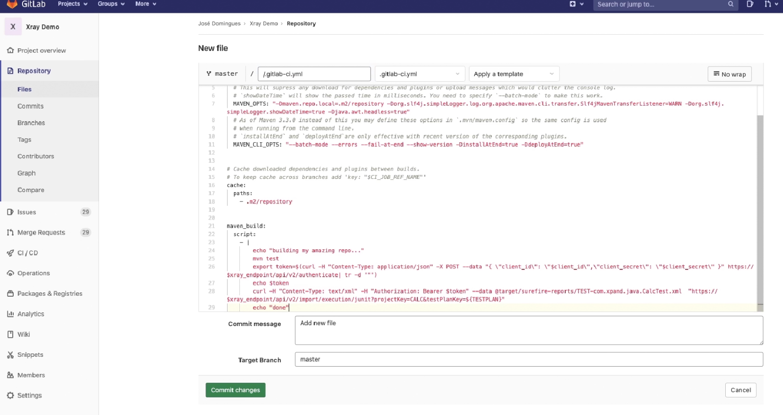 GitLab リポジトリ