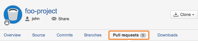 Pull Request: Bitbucket pull requests