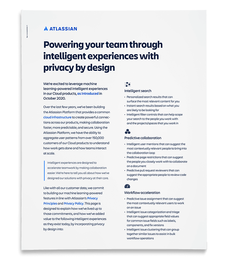 Powering your team through intelligent experiences with privacy by design PDF cover