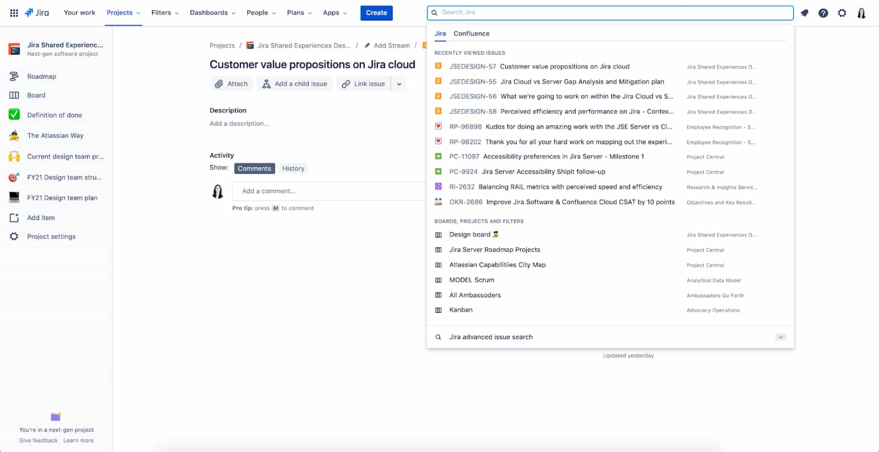 Compara las funciones de Jira Software Cloud y Data Center