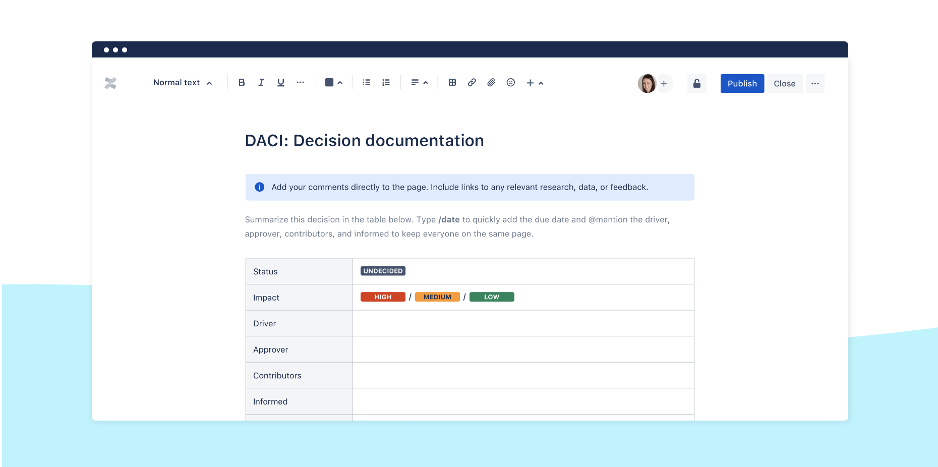 DACI screenshot