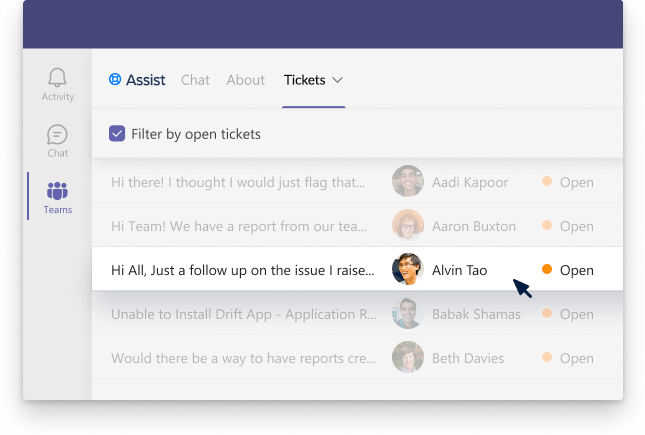 View all your tickets