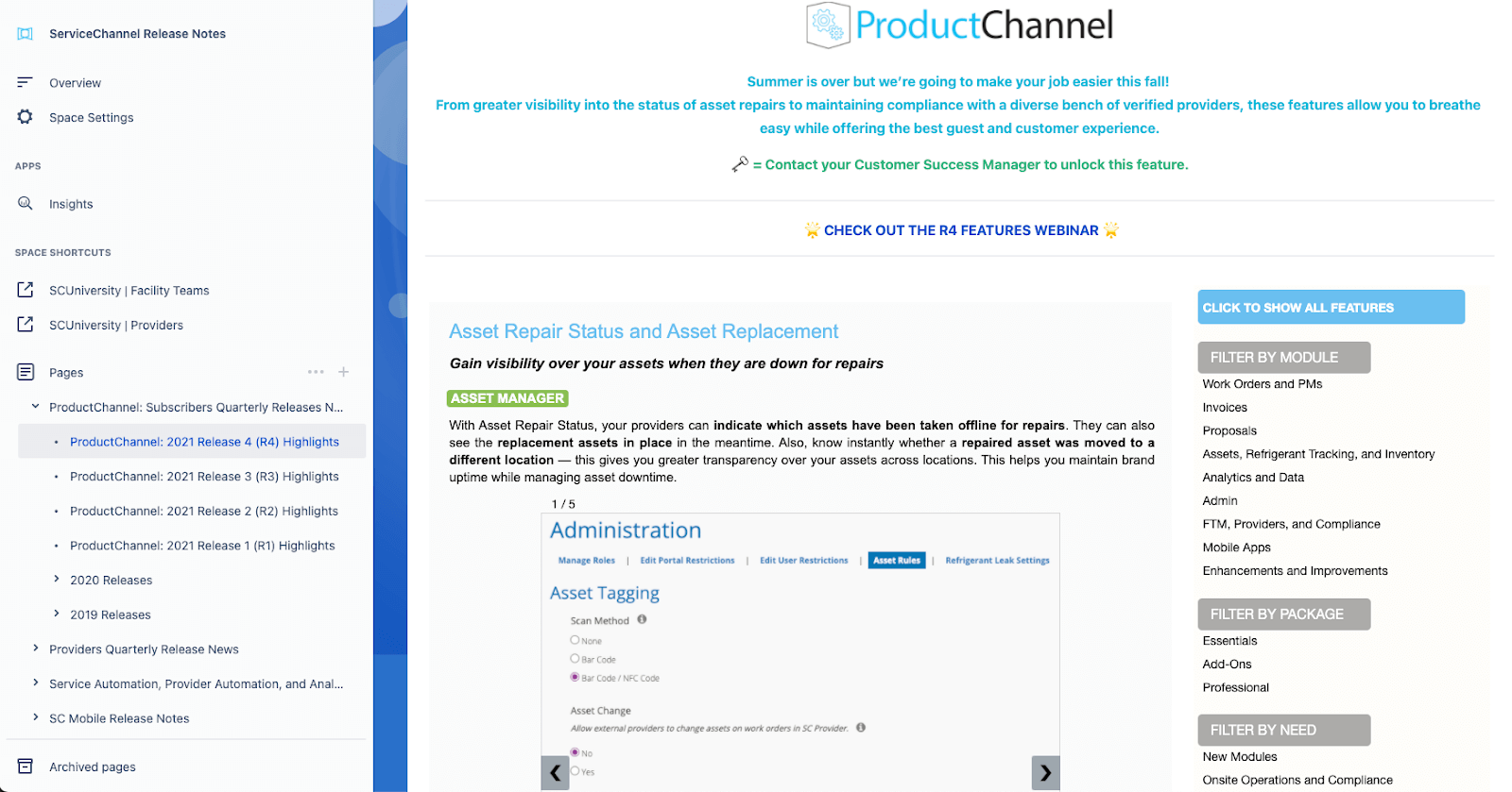 Service Channel release notes