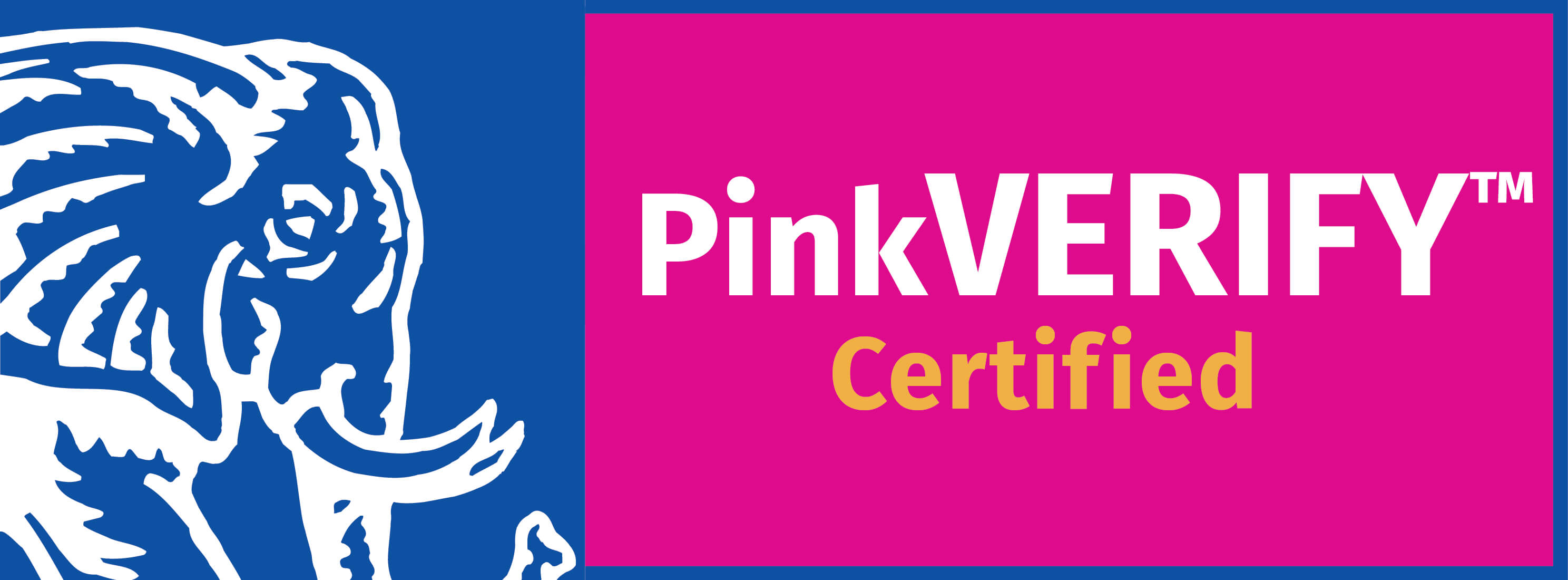 Pink Verify logo