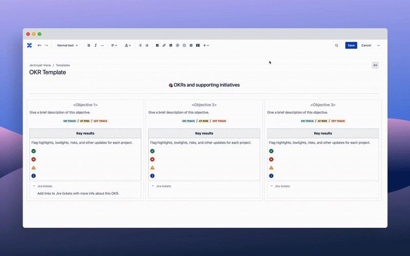 screenshot of full-width confluence document