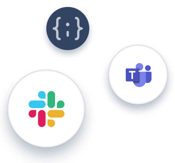 Slack と Microsoft Teams のロゴ