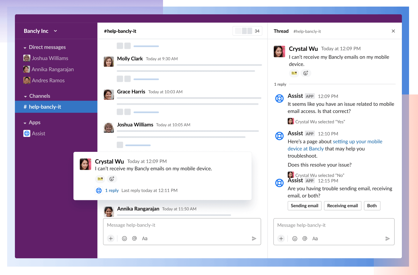 Интеграция чата Atlassian Assist в Slack