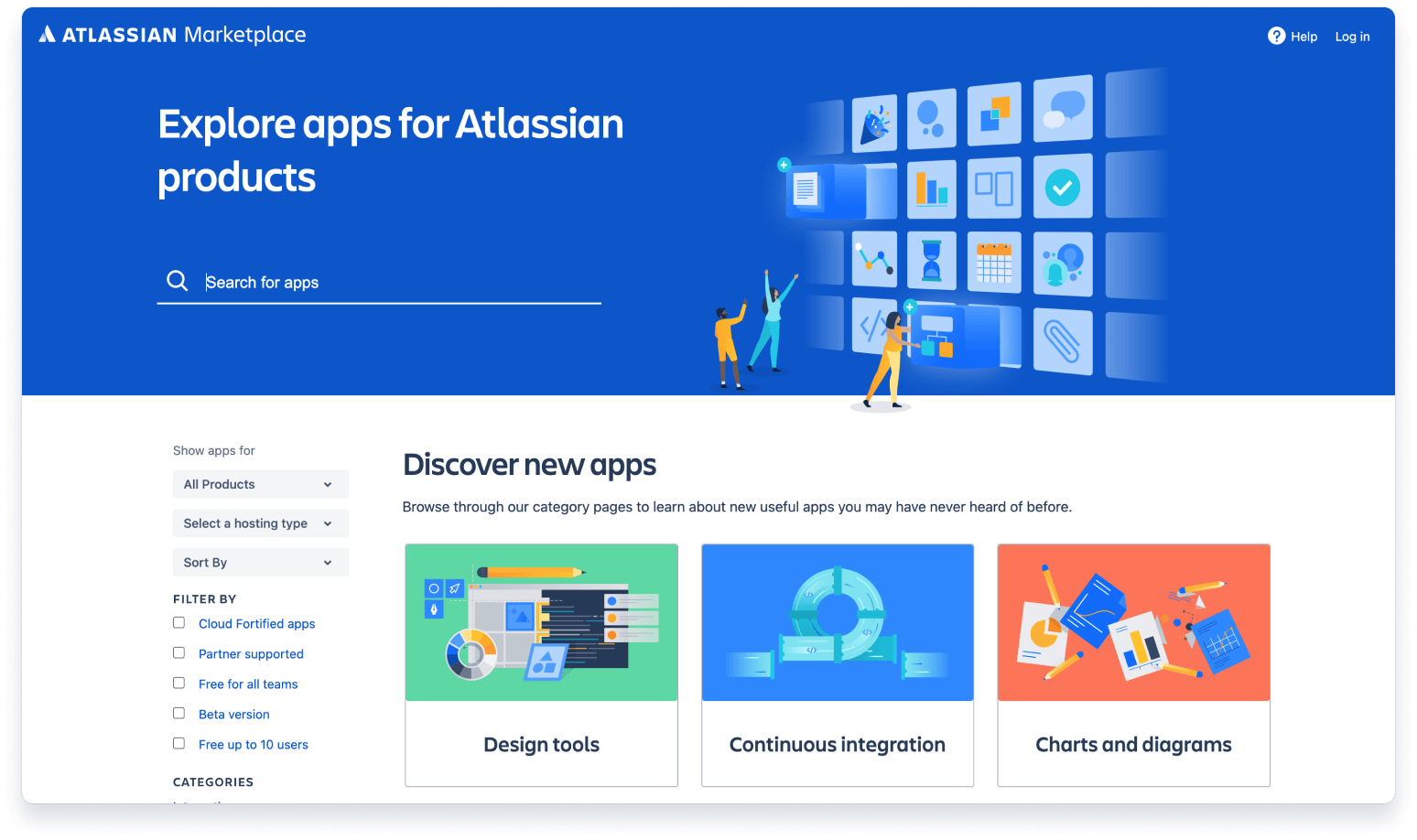 Atlassian Marketplace 홈페이지