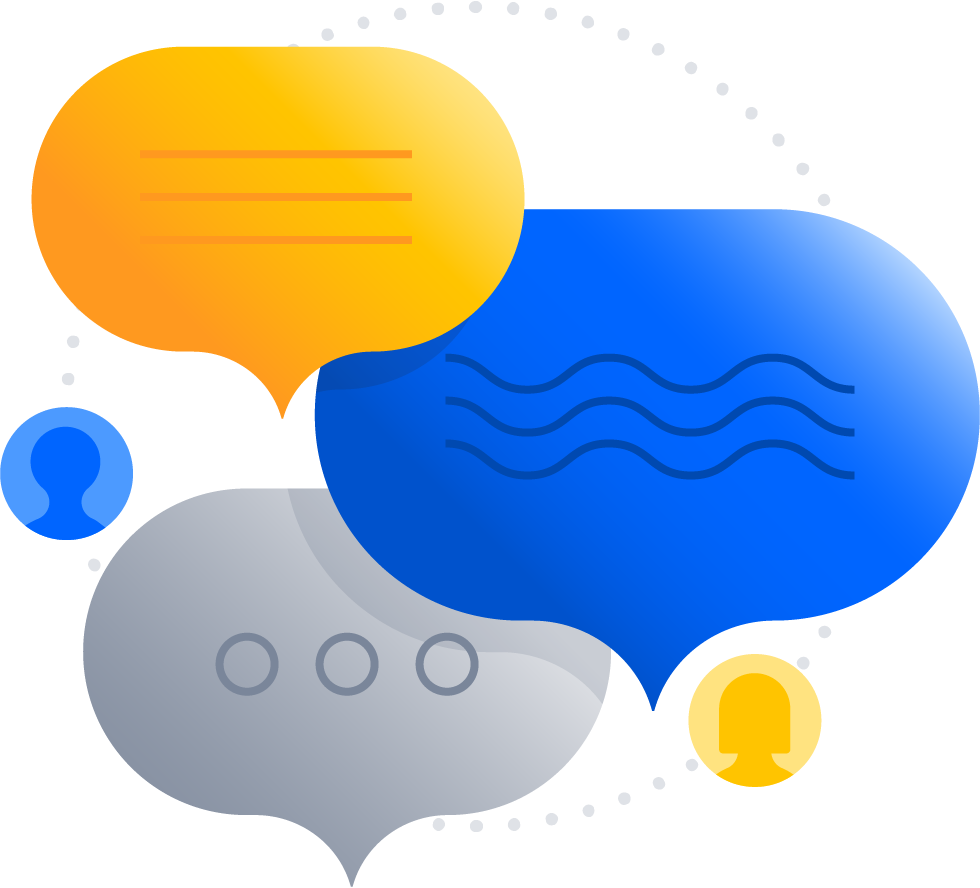 Illustration d'une discussion