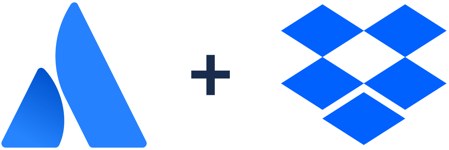 Atlassian-logo + Dropbox-logo