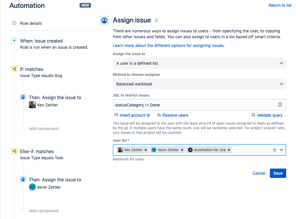 How to auto assign issues with Jira Software automation