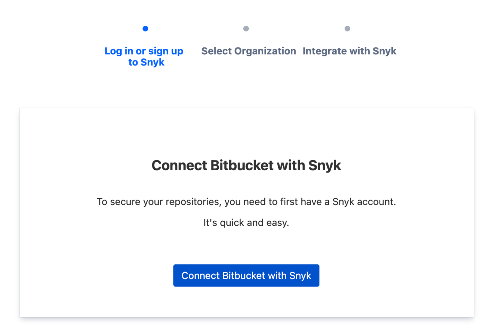 Bitbucket를 Snyk에 연결