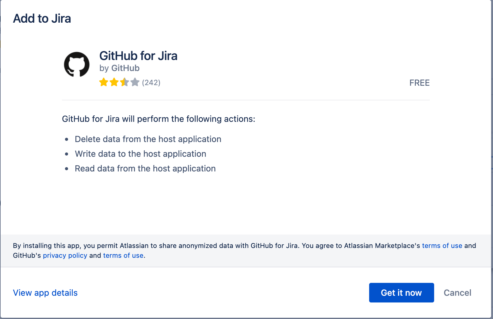 App GitHub pour JSW