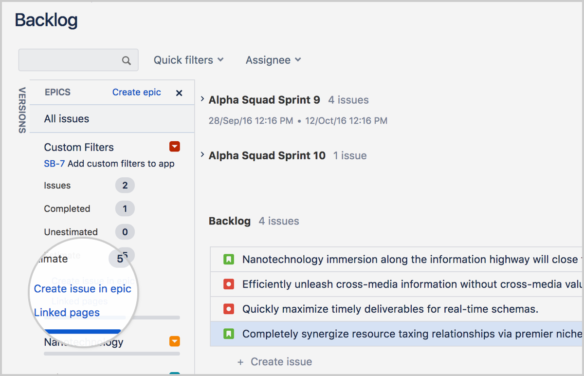 Learn how to use epics in Jira Software | Atlassian