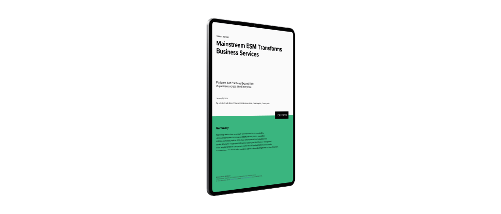 Forrester Report: Mainstream ESM Transforms Business Services