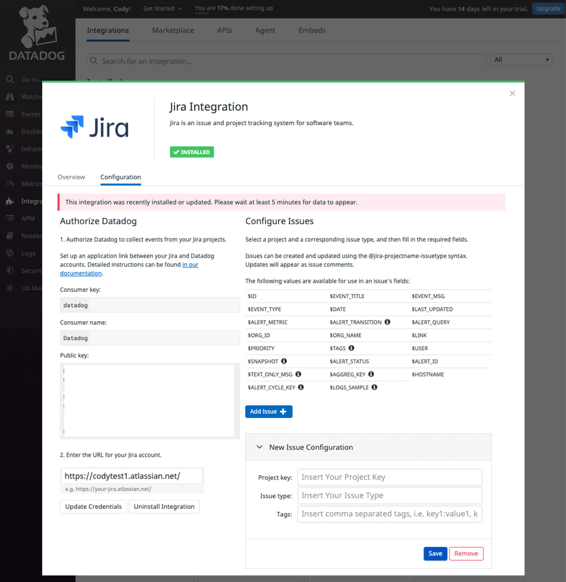 Configuration personnalisée des tickets