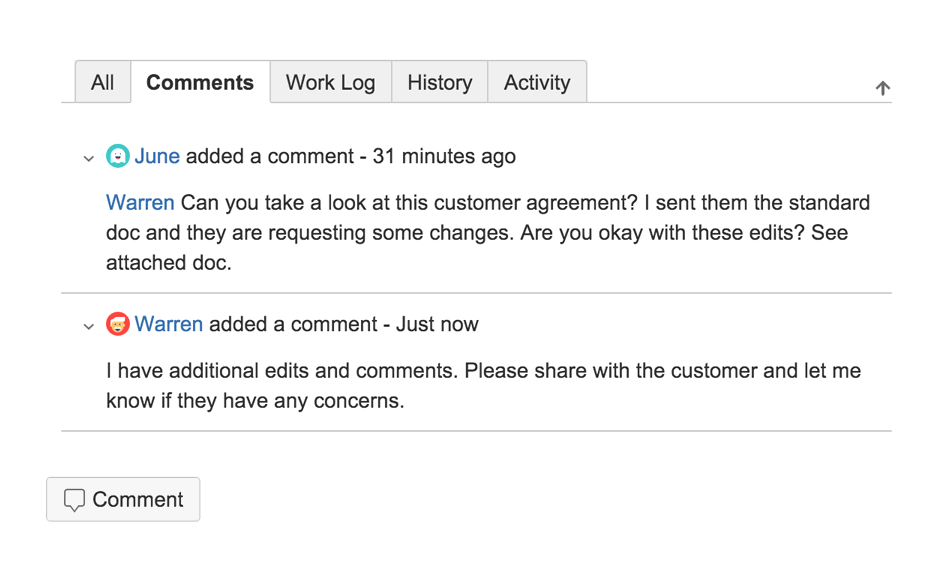 Screenshot of notification
