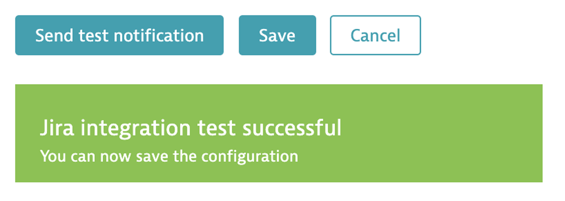 Prueba de integración correcta con Jira