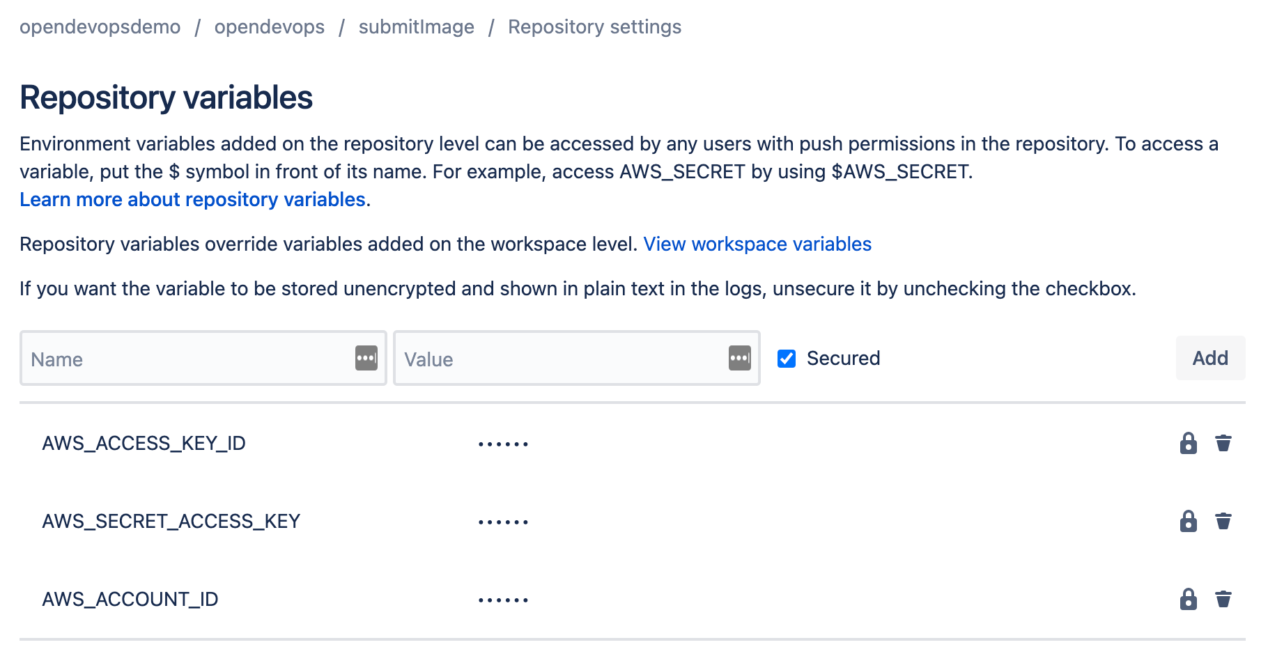 Bitbucket Pipelines 설정에서 파이프라인 사용