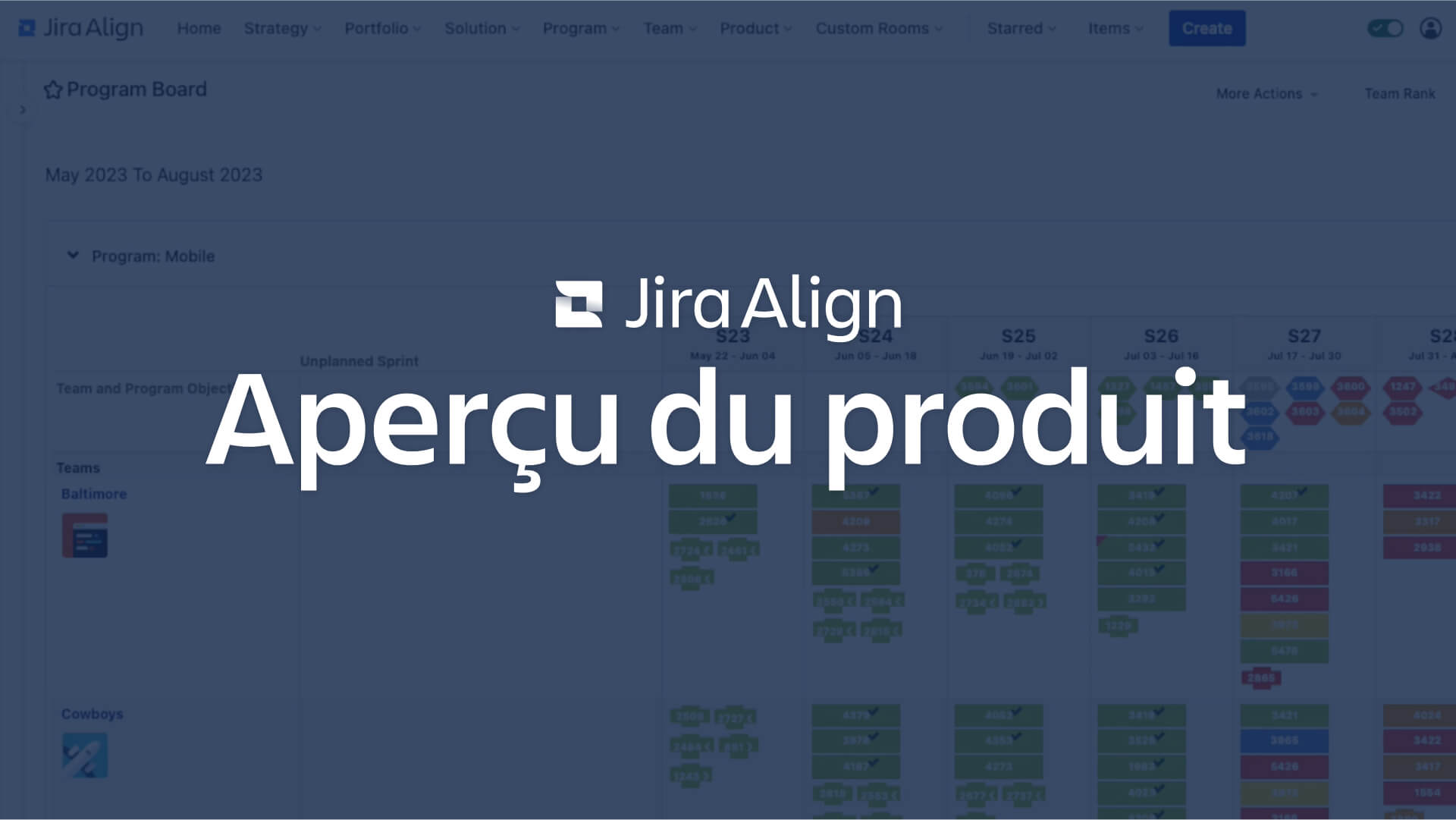 Jira Align Product Overview screen