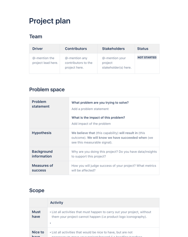 confluence templates atlassian